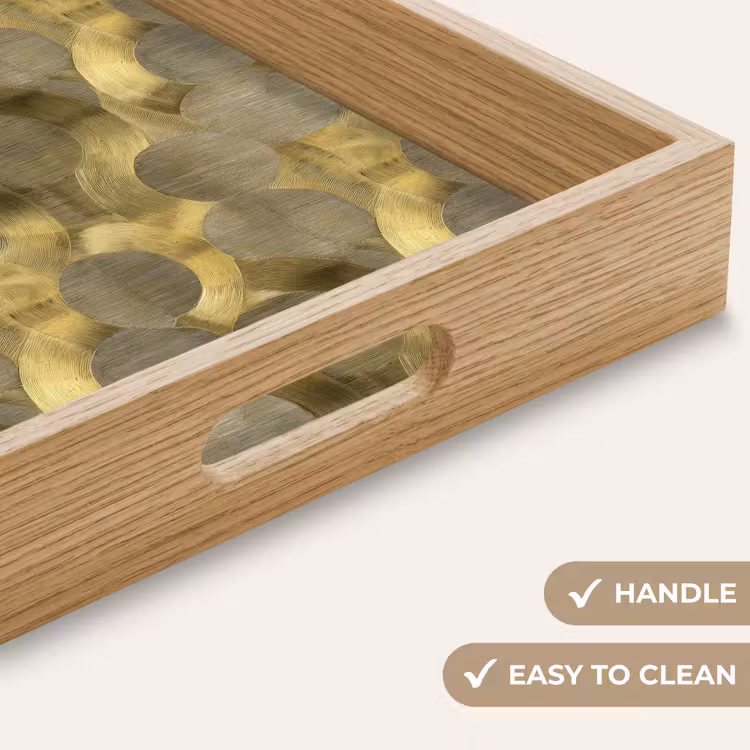 Tray - Modern - Geometric - Gold — 9