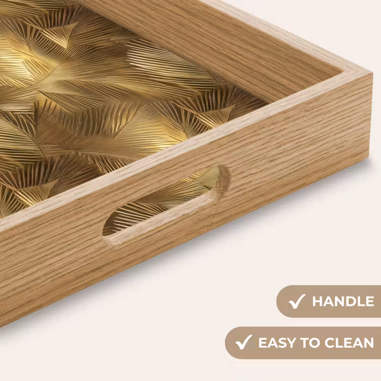 Tray - Palm - Fan - Gold — 9