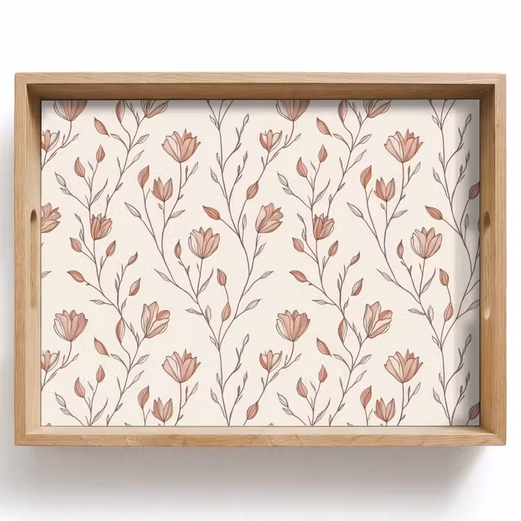 Tray - Pattern - Classic - Pink — 1