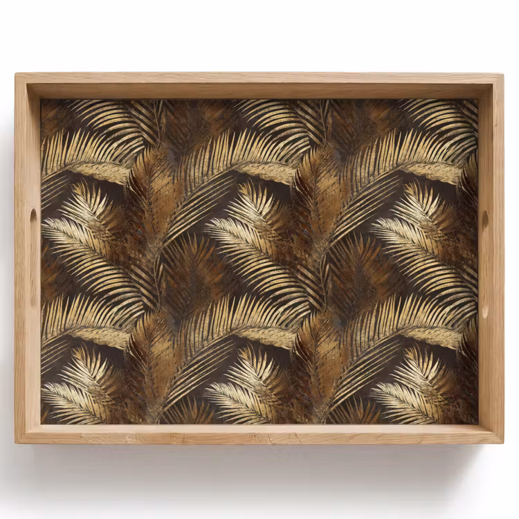 Tray - Tropical - Leaves - Gold — 1