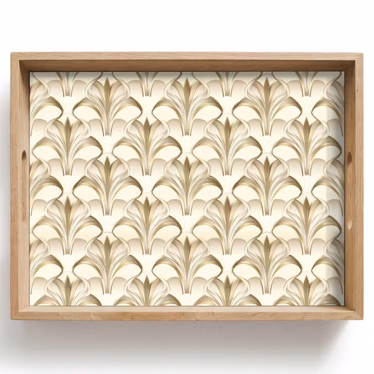 Tray - Ornament - Baroque - Gold — 1