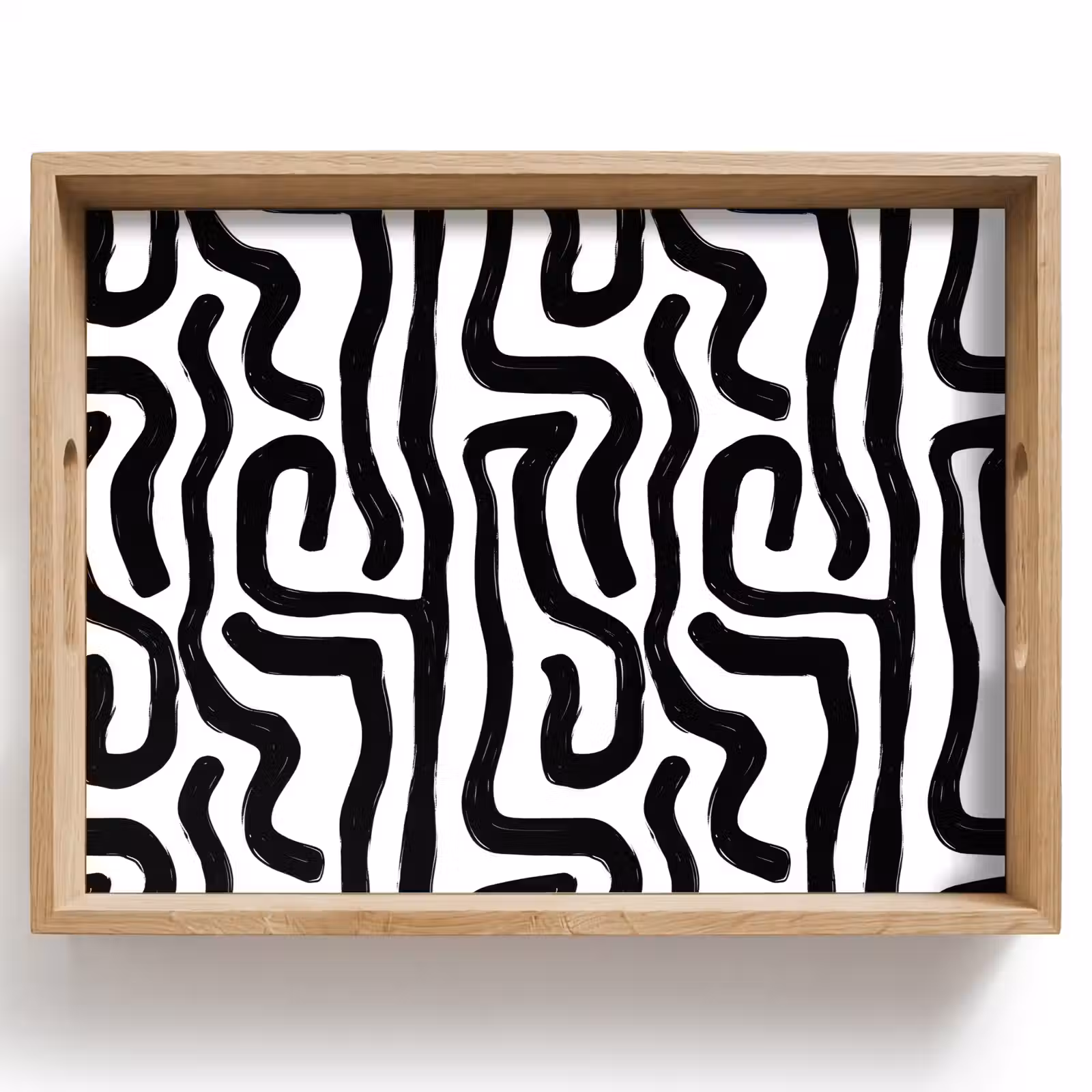 Tray - Modern - Lines - Black — 1