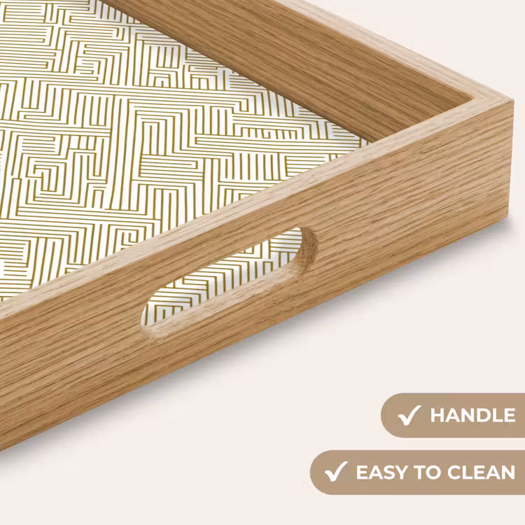 Tray - Geometric - Lines - Green — 9