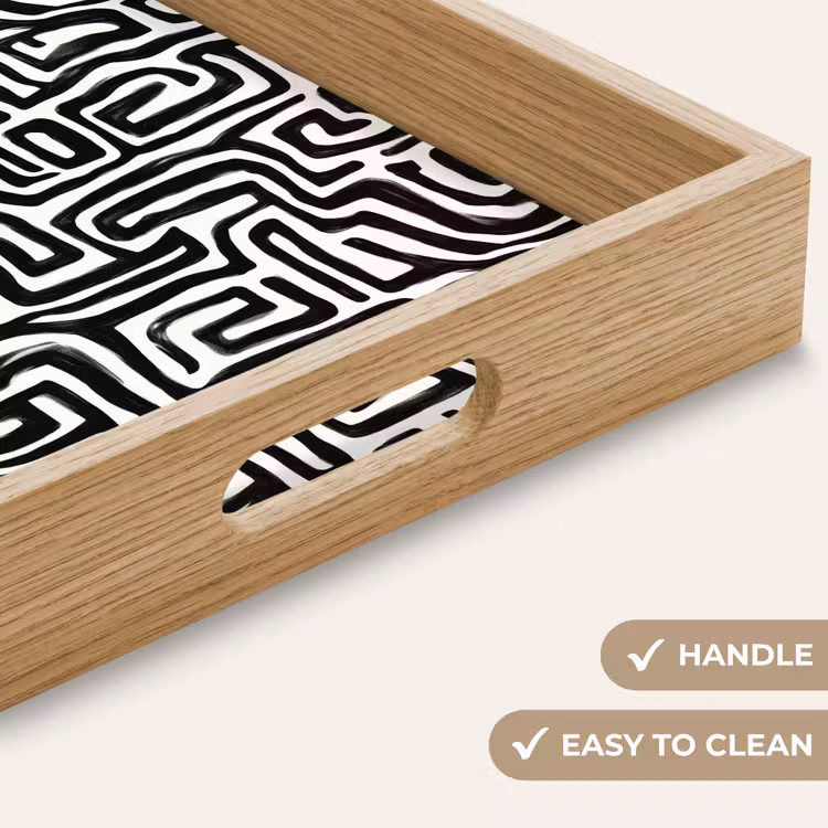 Tray - Graphic - Lines - Black - White — 9