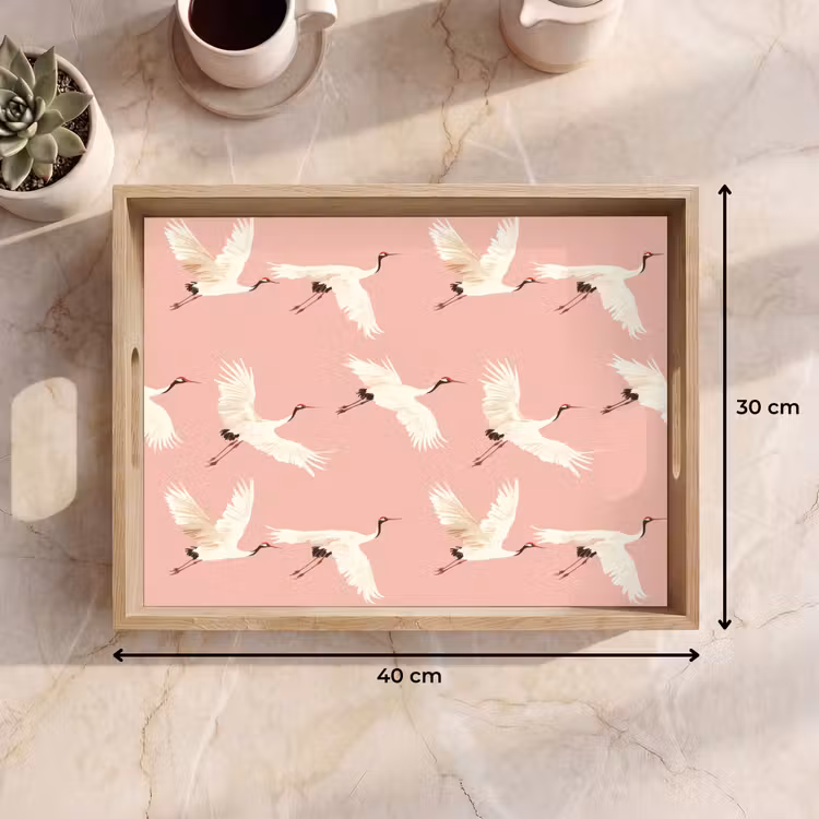 Tray - Modern - Cranes - Pink — 8