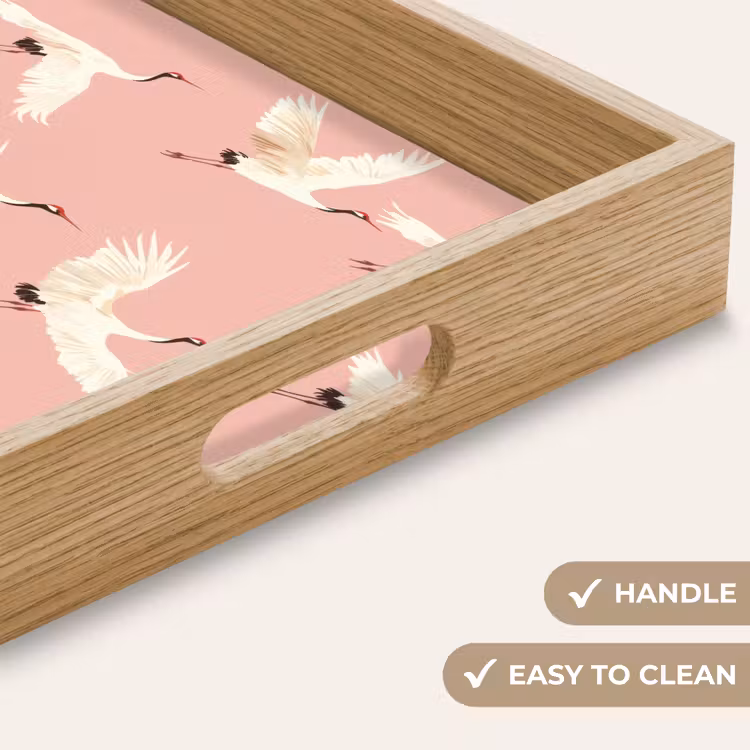 Tray - Modern - Cranes - Pink — 9