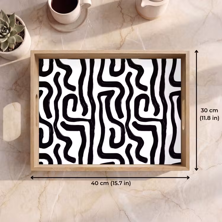 Tray - Modern - Lines - Black — 7