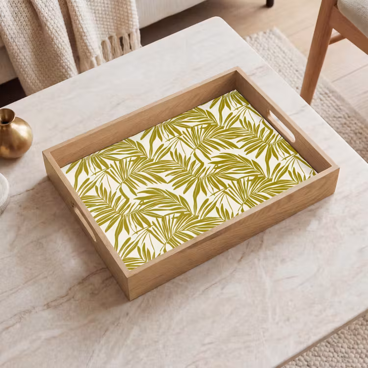 Tray - Palm leaf - Pattern - Green — 2