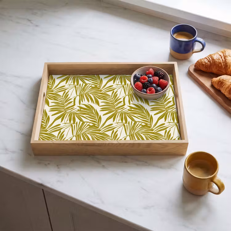 Tray - Palm leaf - Pattern - Green — 3
