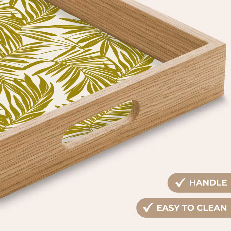 Tray - Palm leaf - Pattern - Green — 9