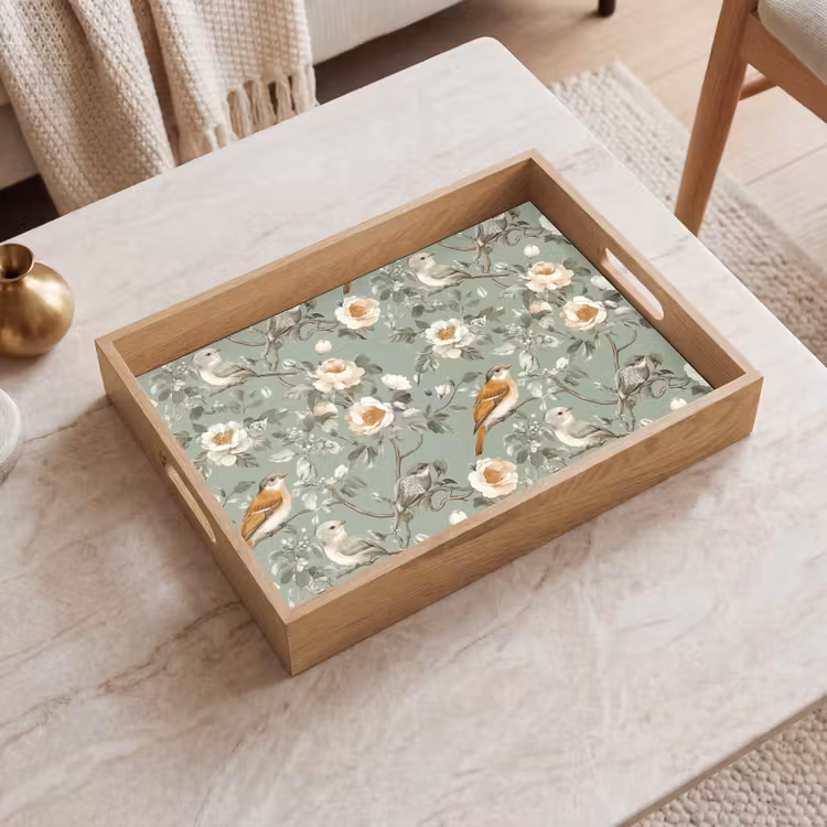 Tray - Pink - Birds - Colorful — 2
