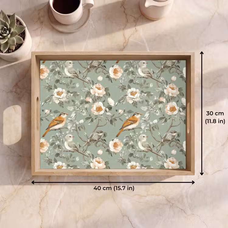 Tray - Pink - Birds - Colorful — 7