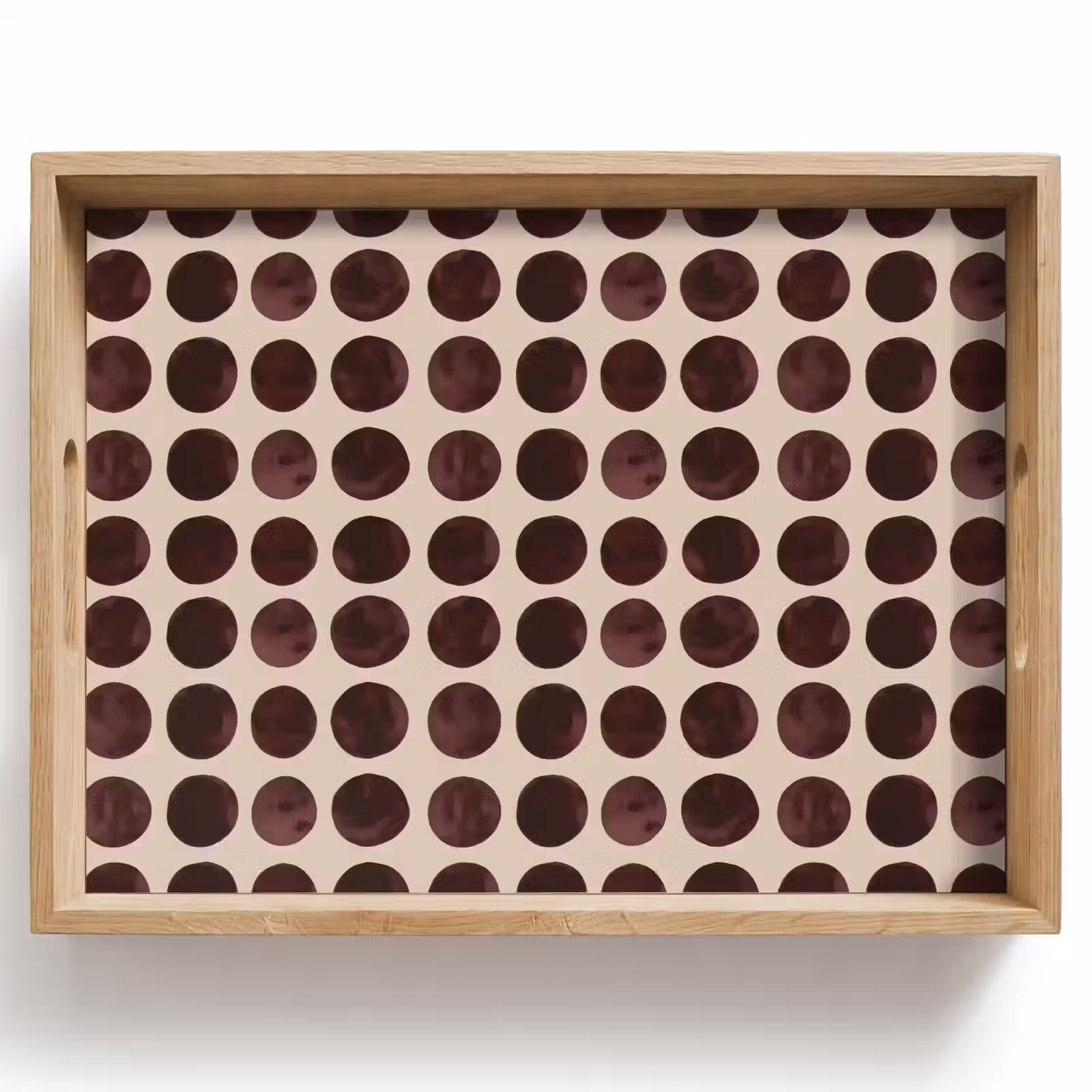 Tray - Polka dots - Pattern - Brown — 1