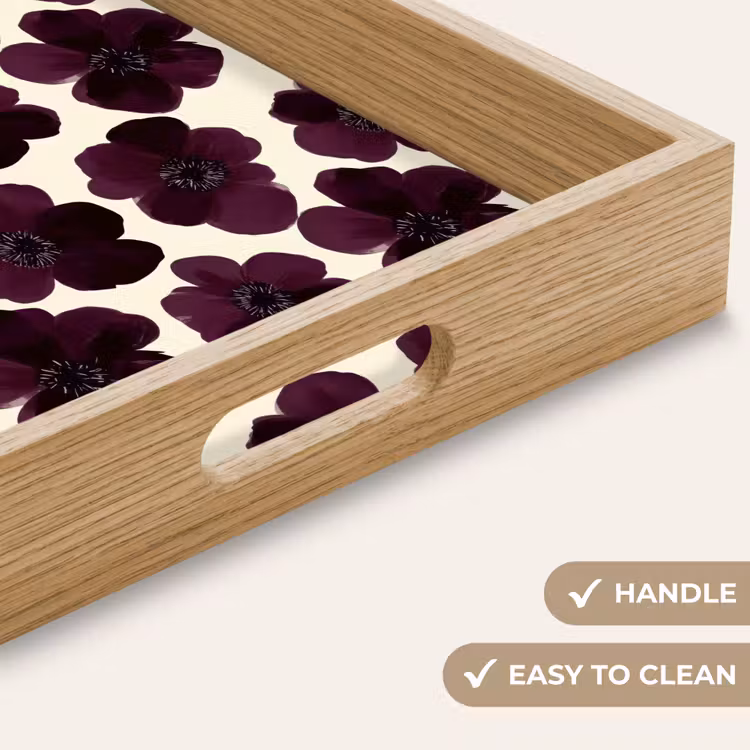 Tray - Flowers - Watercolor - Purple — 9