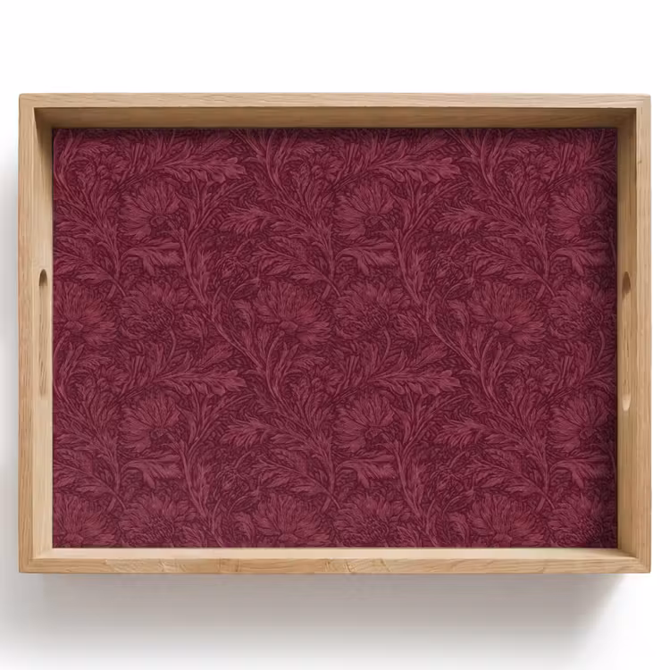 Tray - Leaves - Pattern - Purple — 1