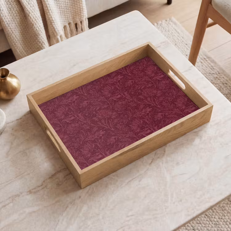 Tray - Leaves - Pattern - Purple — 2