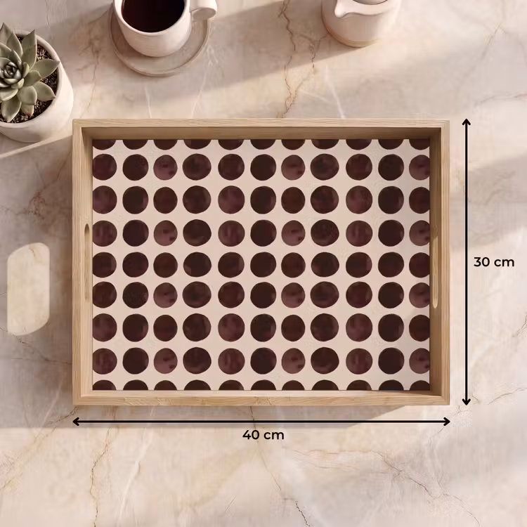 Tray - Polka dots - Pattern - Brown — 8