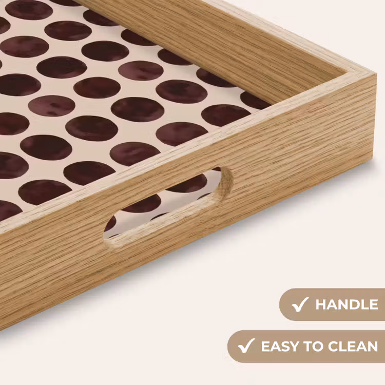 Tray - Polka dots - Pattern - Brown — 9