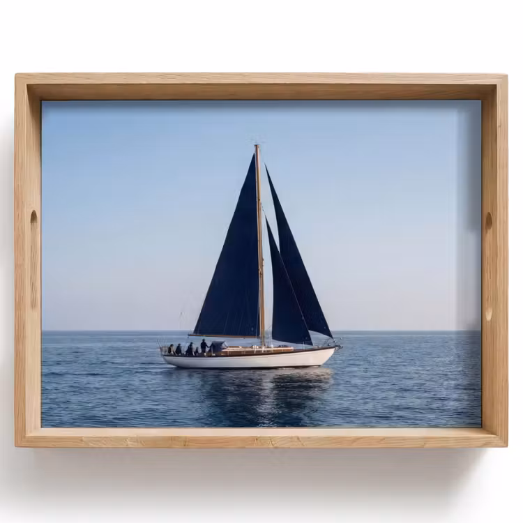 Tray - Sailboat - Sea - Blue — 1