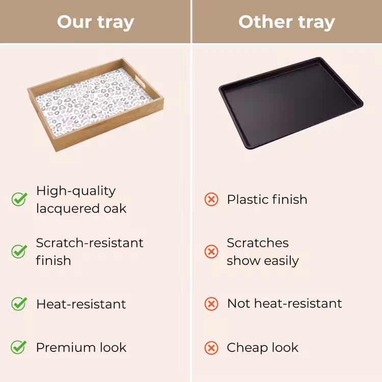 Tray - Leopard - Motif - Gray — 10