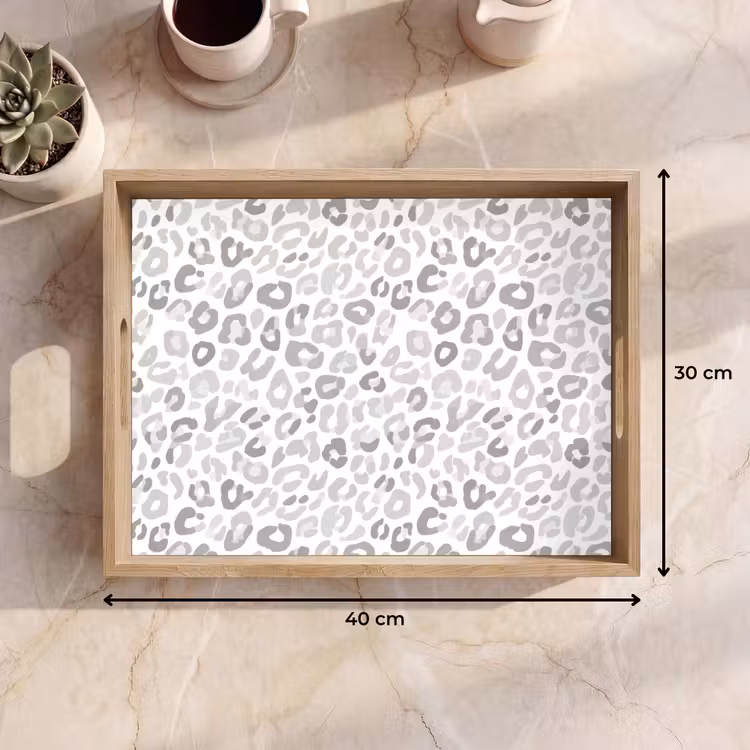 Tray - Leopard - Motif - Gray — 8