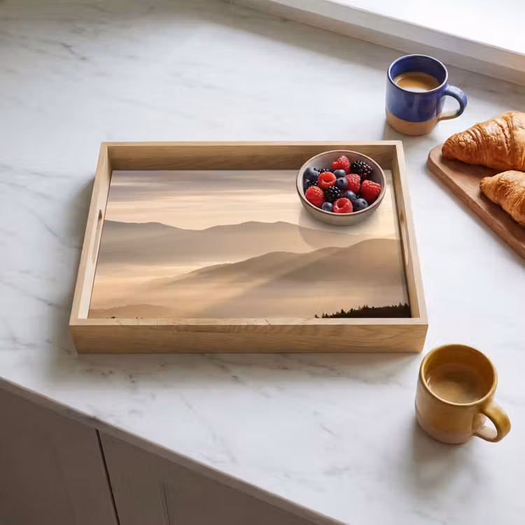 Tray - Mountains - Fog - Sunbeams — 3
