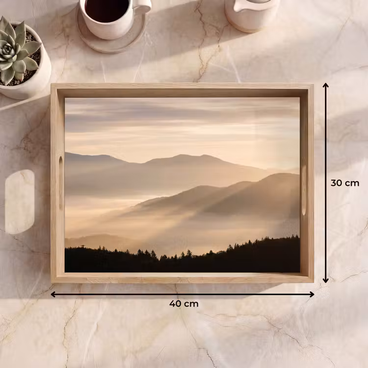 Tray - Mountains - Fog - Sunbeams — 8