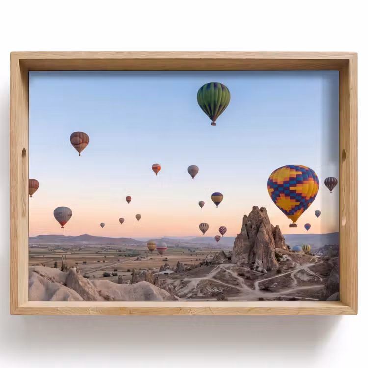 Tray - Hot air balloons - Rocks - Sunrise — 1