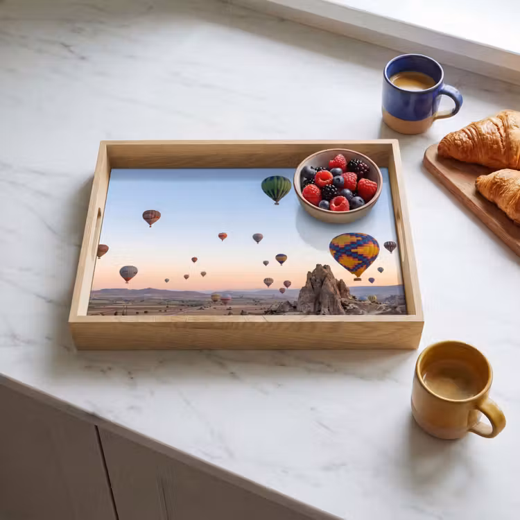 Tray - Hot air balloons - Rocks - Sunrise — 3