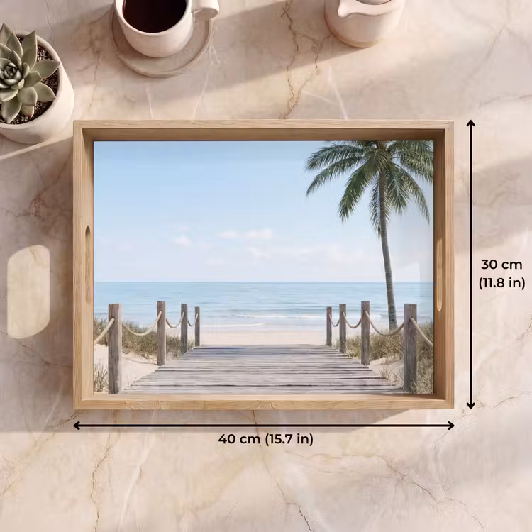 Tray - Palm trees - Path - Horizon — 7