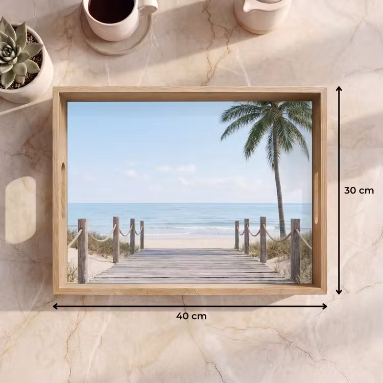 Tray - Palm trees - Path - Horizon — 8