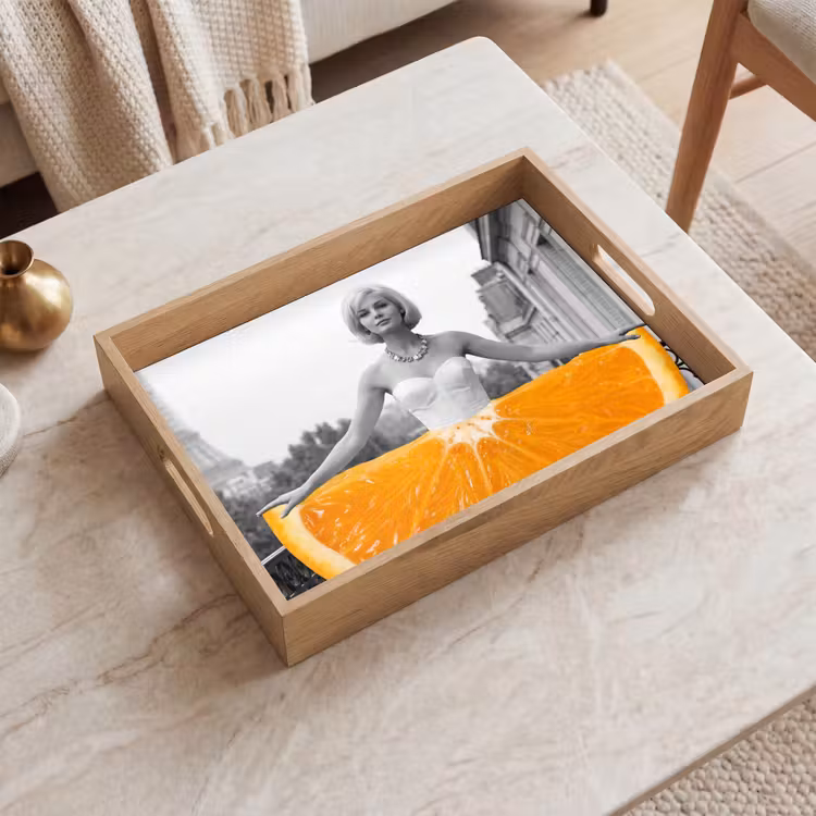 Tray - Orange - Eiffel Tower - Woman — 2