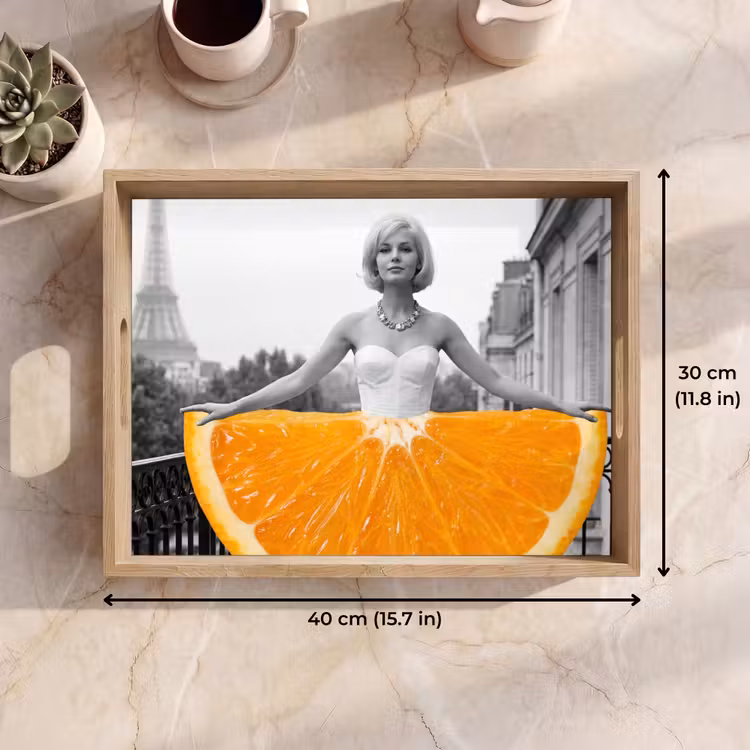 Tray - Orange - Eiffel Tower - Woman — 7