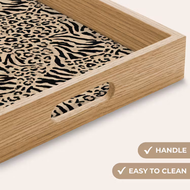 Tray - Giraffe - Zebra - Motif - Brown — 9