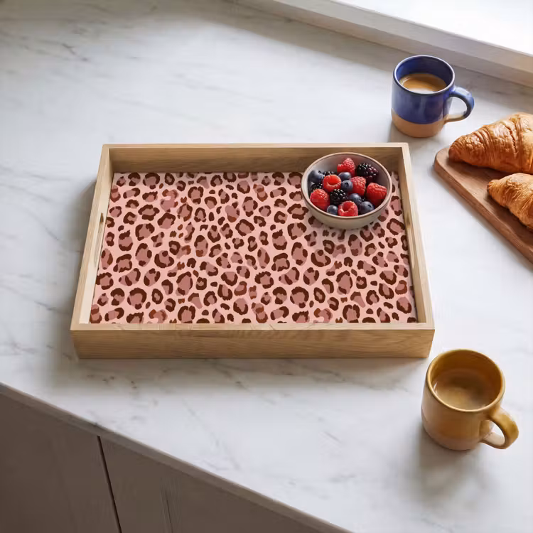 Tray - Leopard - Pattern - Pink — 3