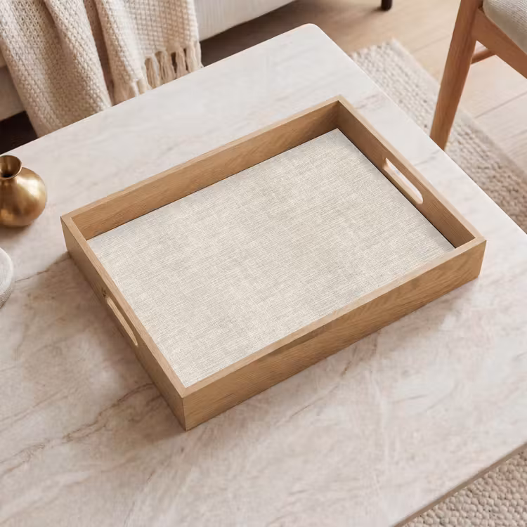 Tray - Linen - Texture - Beige — 2