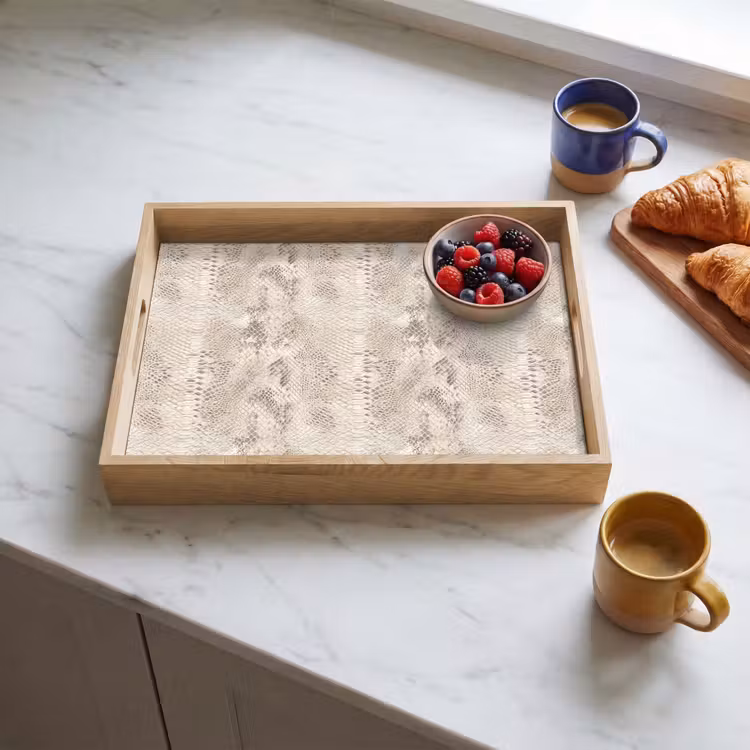 Tray - Snake - Pattern - Beige — 3