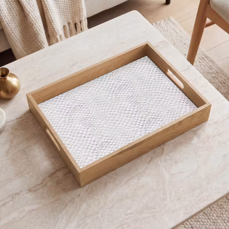 Tray - Snake - Pattern - White — 2