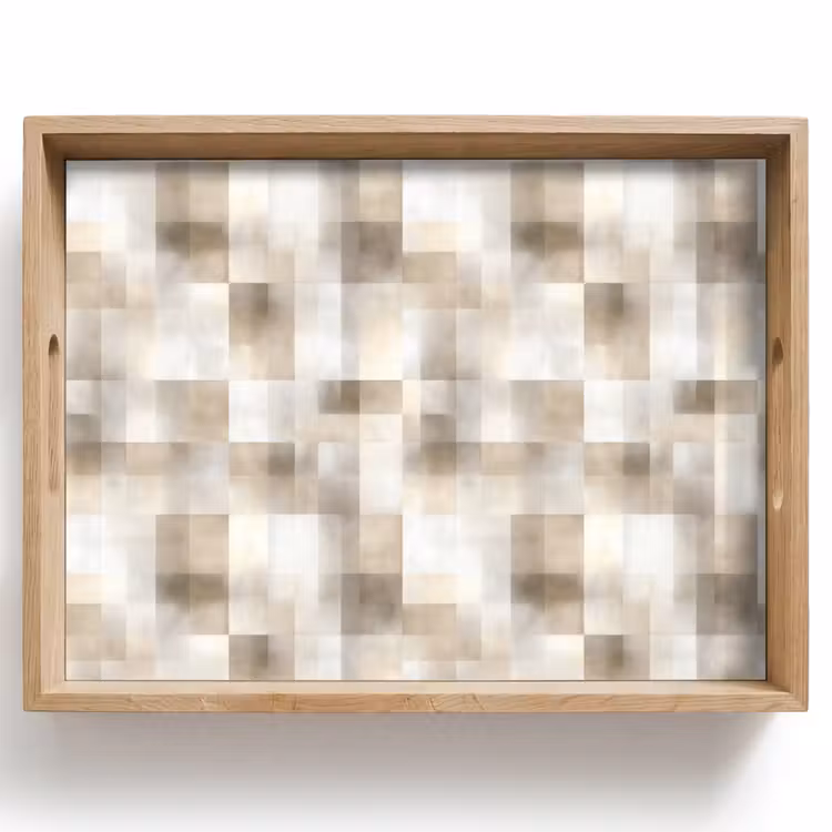 Tray - Texture - Linen - Beige — 1