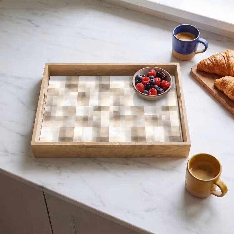 Tray - Texture - Linen - Beige — 3