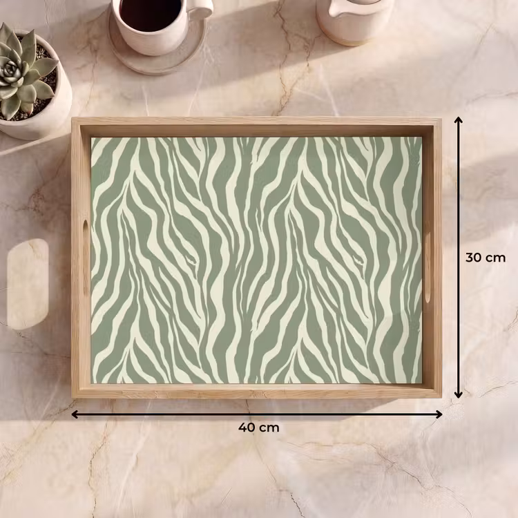 Tray - Zebra - Motif - Green — 8