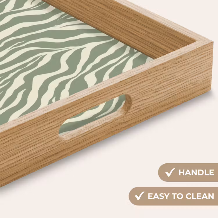 Tray - Zebra - Motif - Green — 9