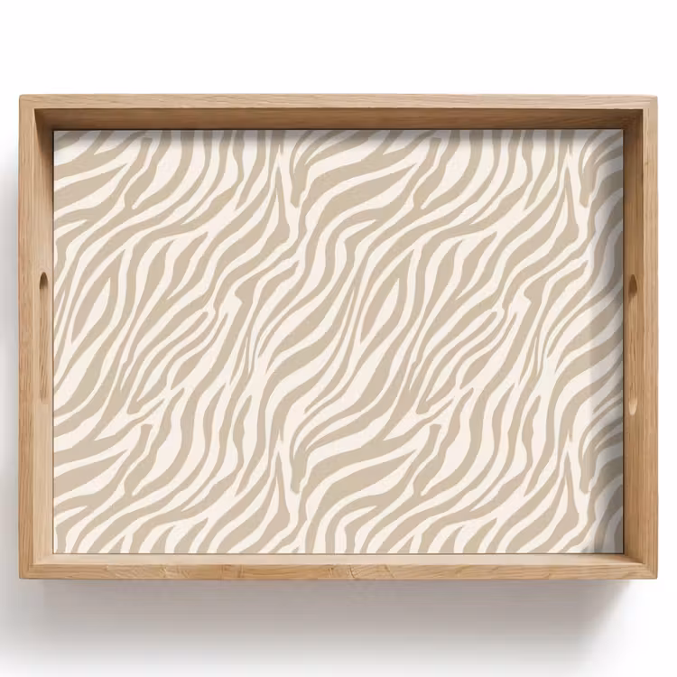 Tray - Zebra - Pattern - Beige — 1