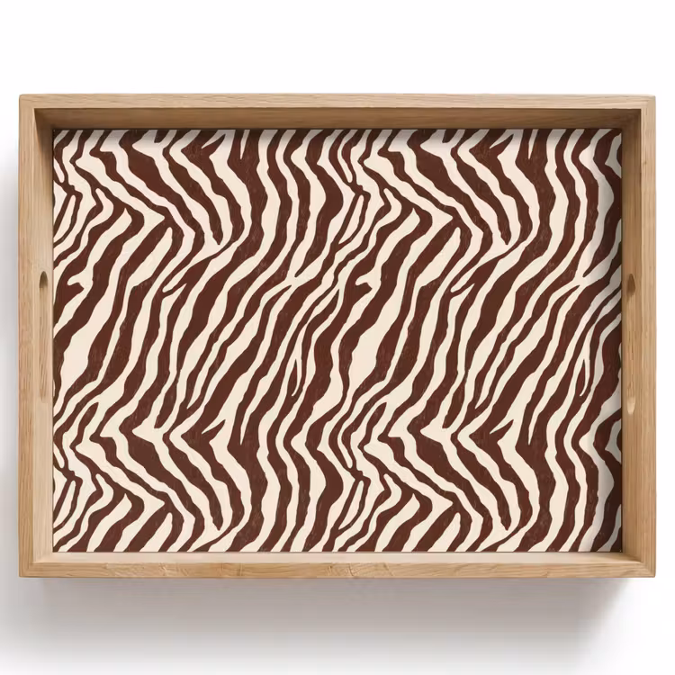 Tray - Zebra - Pattern - Black - White — 1