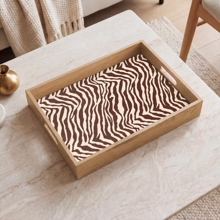 Tray - Zebra - Pattern - Black - White — 2