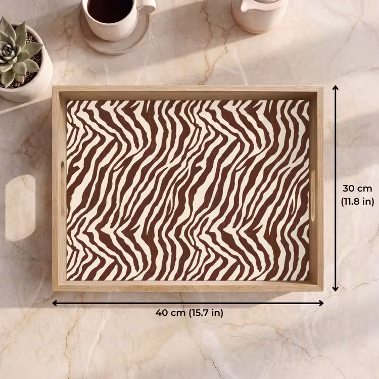 Tray - Zebra - Pattern - Black - White — 7