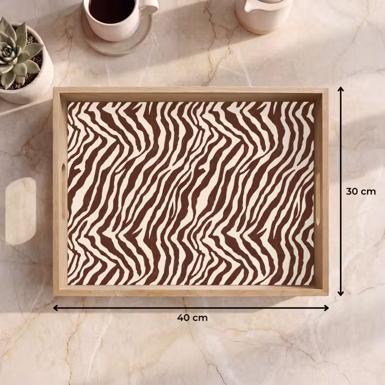 Tray - Zebra - Pattern - Black - White — 8