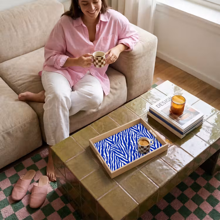 Tray - Zebra - Pattern - Cobalt - Blue — 4