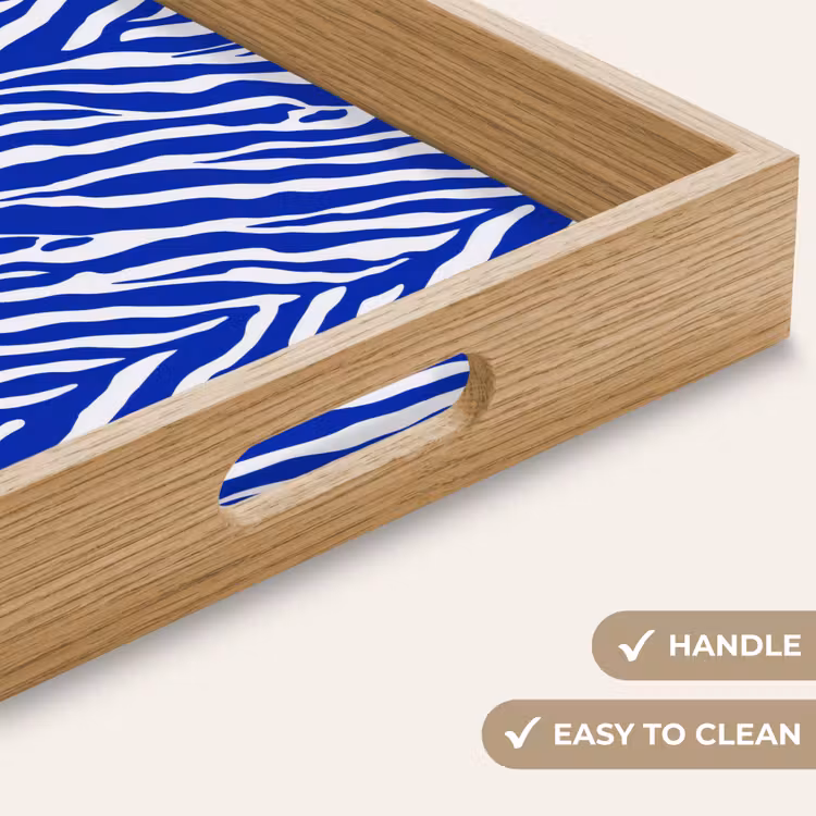 Tray - Zebra - Pattern - Cobalt - Blue — 9