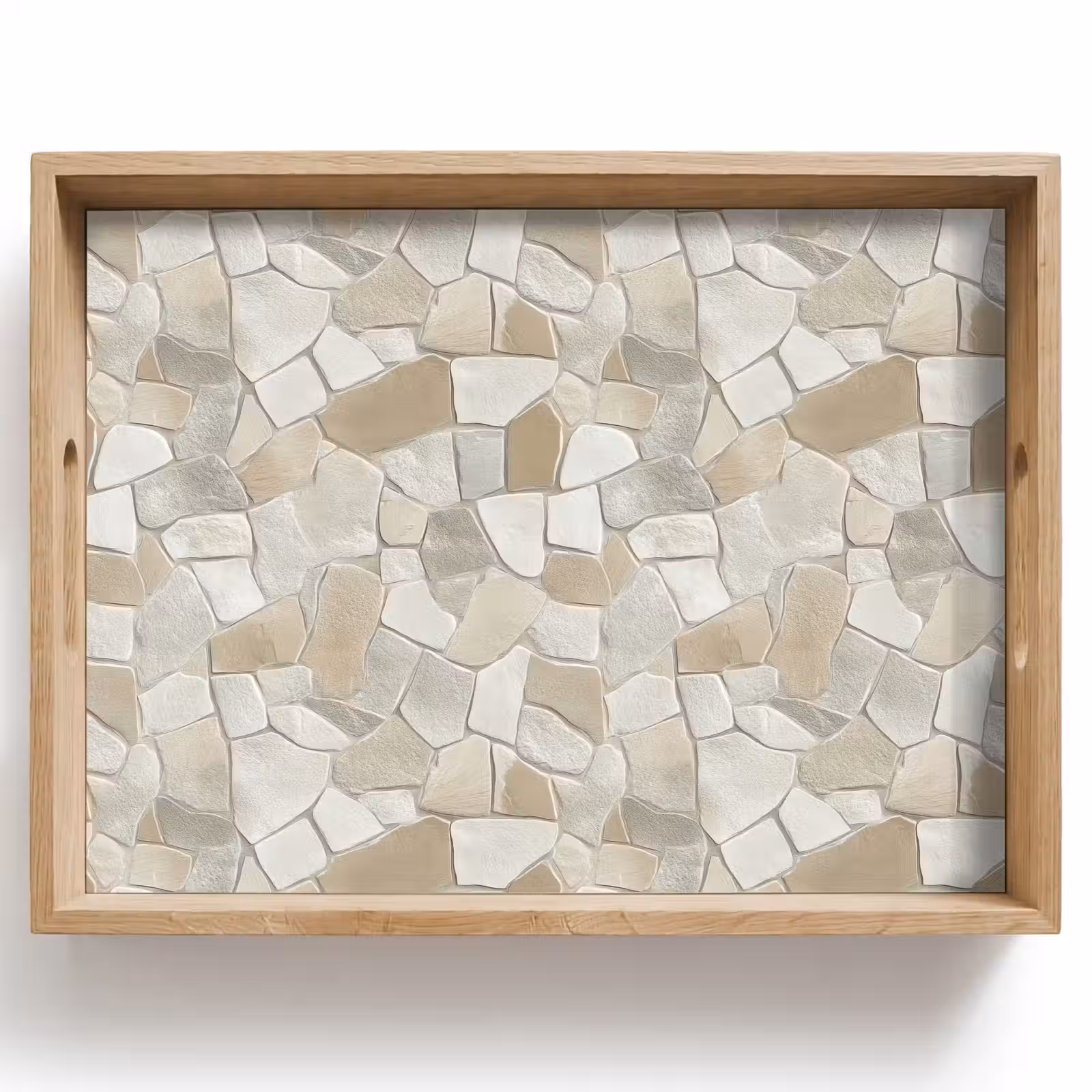 Tray - Mosaic - Stones - Beige — 1